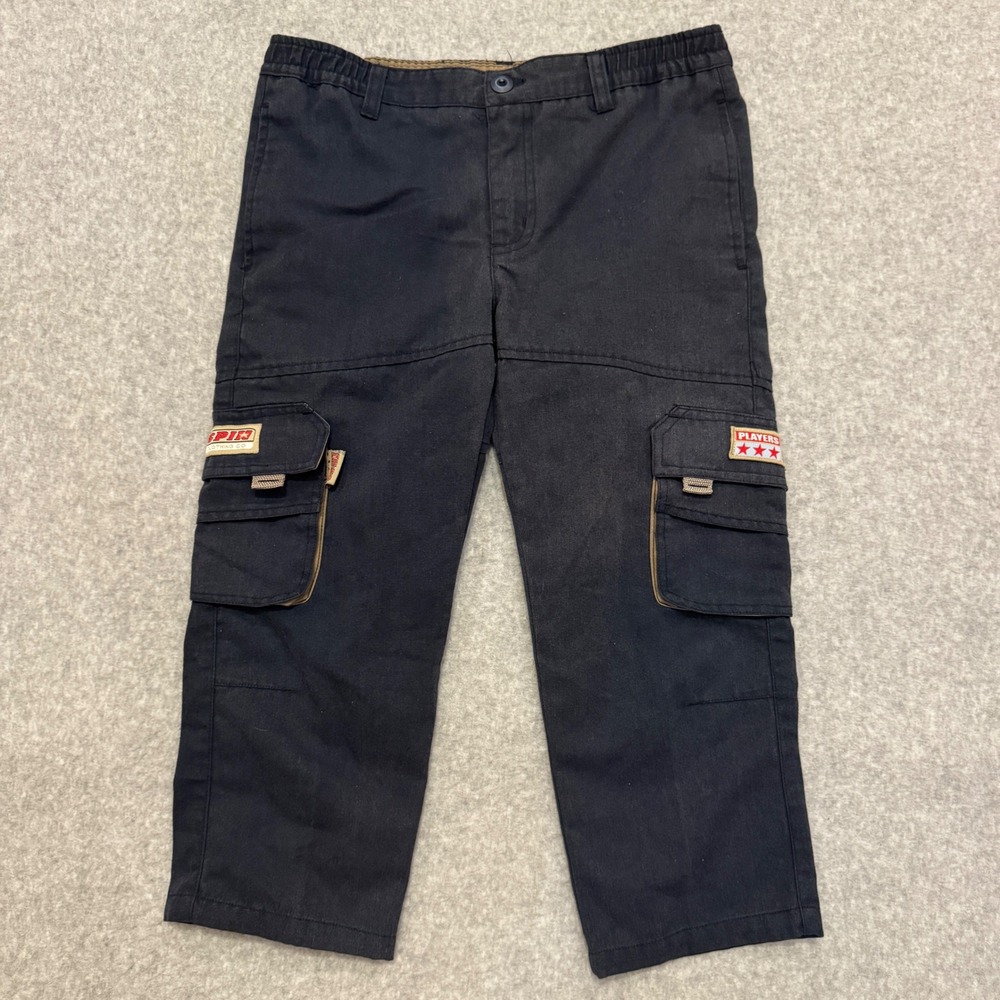 Vintage Spin Clothing Co Kids Black Cargo Pants Size 6 Utility Streetwear